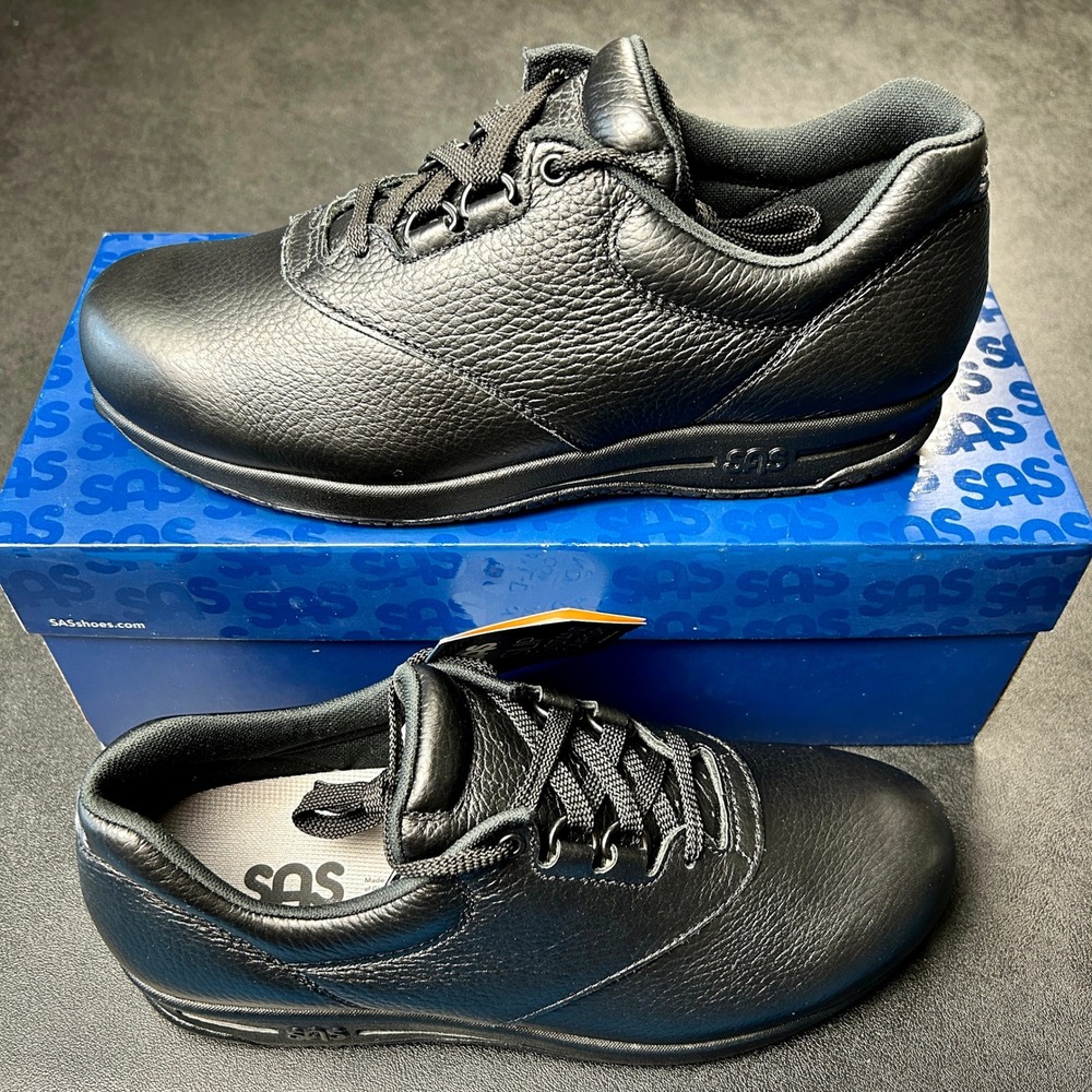 SAS Liberty Womens Work Shoes Size 7 N Black Leather Slip Resistant NEW 2070-013